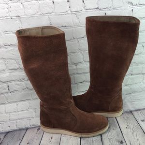 ILSE Jacobsen Hornbaek Brown Denmark Camel Suede Riding Tall Boots size 38